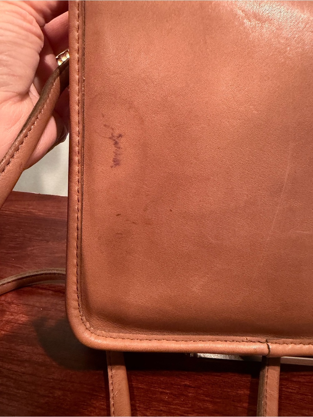 Coach Vintage Tan Leather Crossbody Bag - Picture 5 of 11